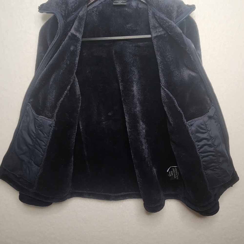 32 Degree Heat Women's Plush Faux Fur Full Zip Jacket, Navy Super Soft Sz Med - Picture 13 of 16